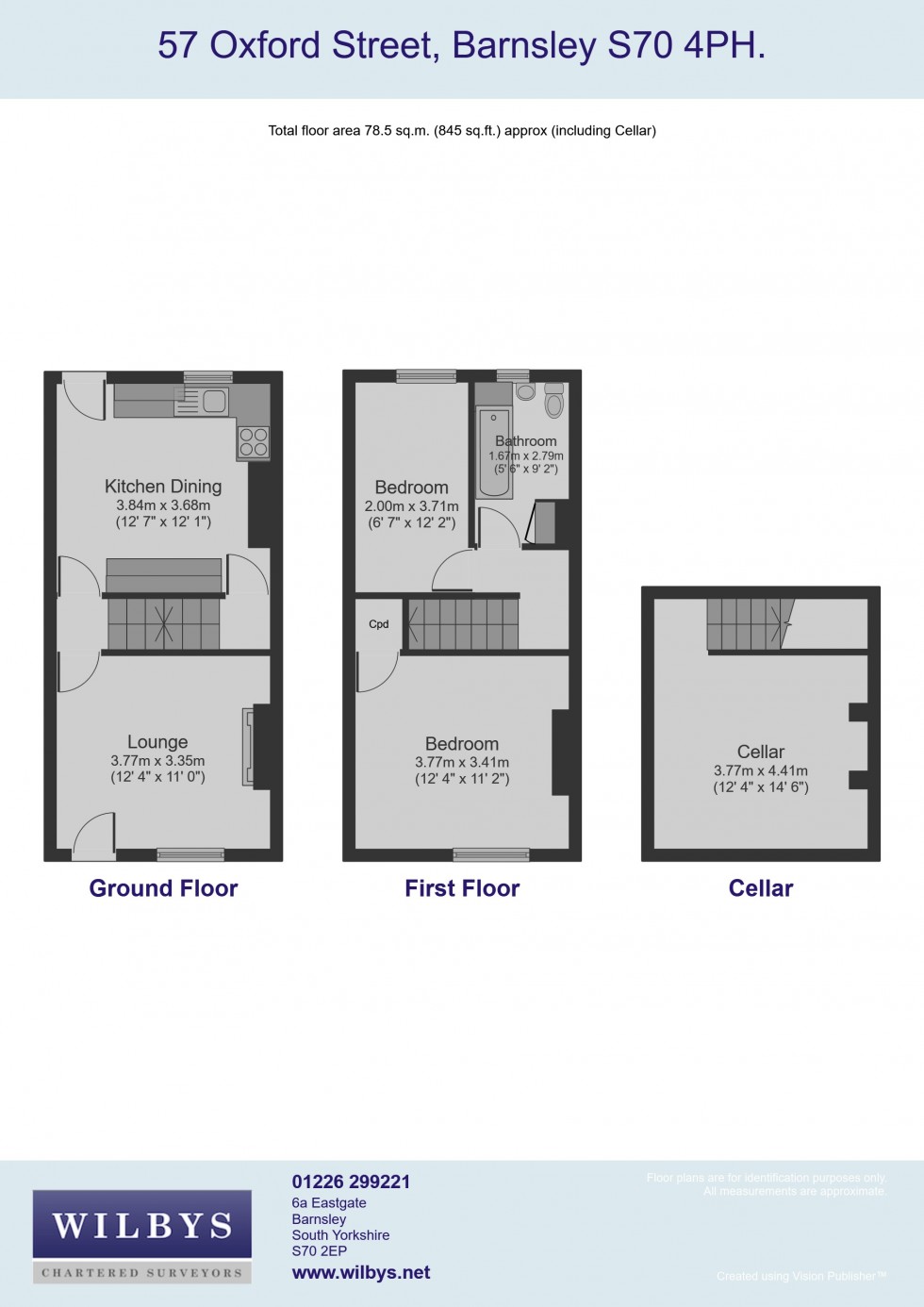 Floorplan for Oxford Street, Barnsley