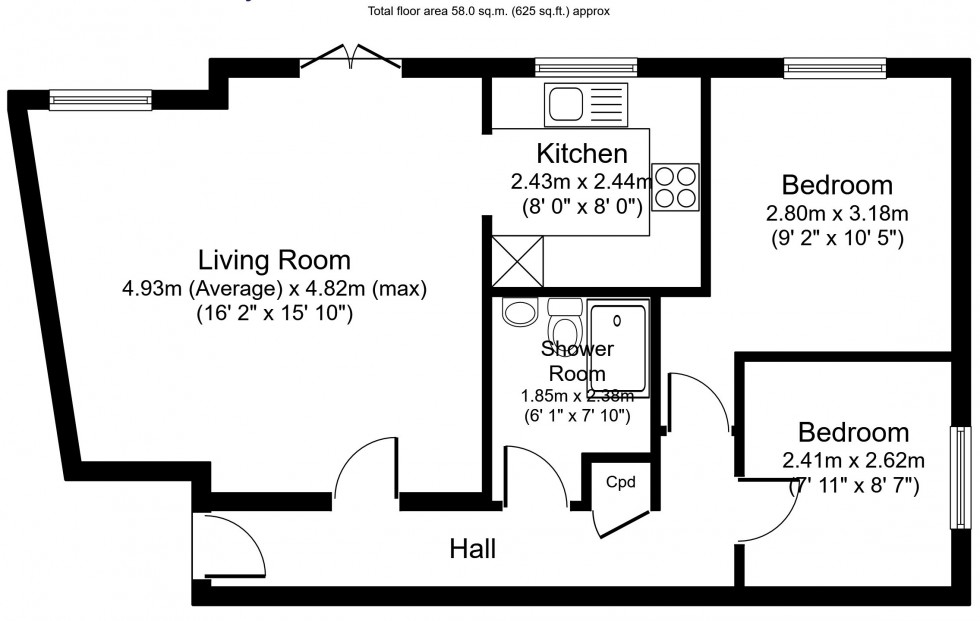 Floorplan for Valley Grove, Lundwood, Barnsley