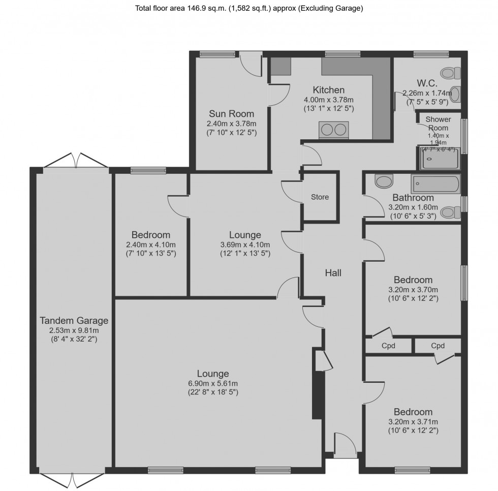 Floorplan for Moorland Avenue, Barnsley