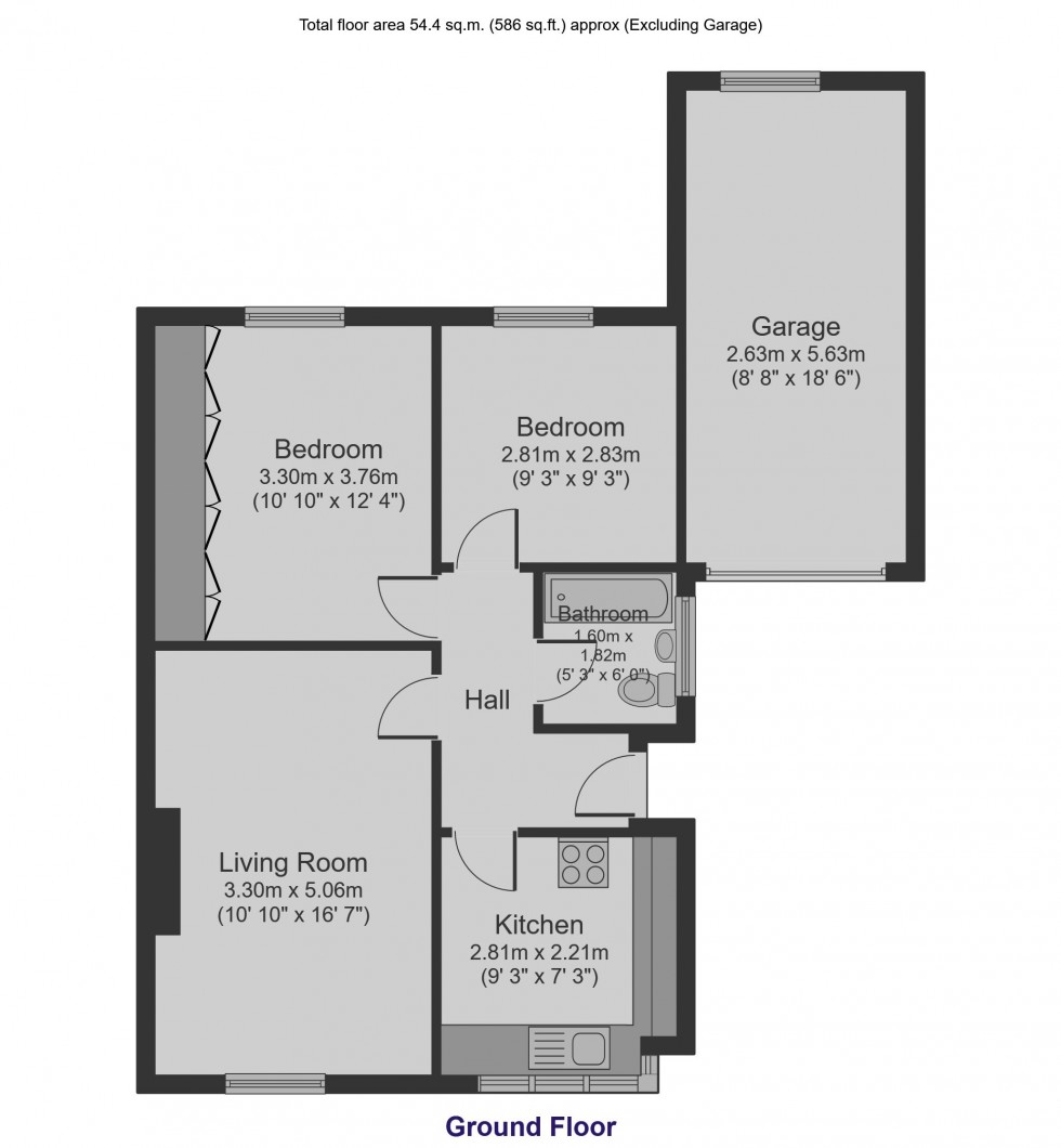 Floorplan for Hollybank Avenue, Upper Cumberworth, Huddersfield