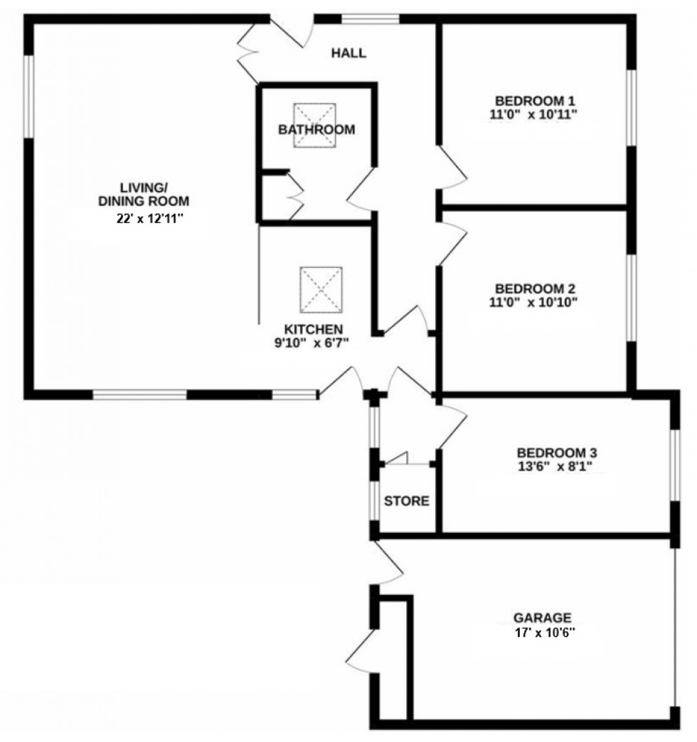 Floorplan for Chessington Drive, Flockton, Wakefield
