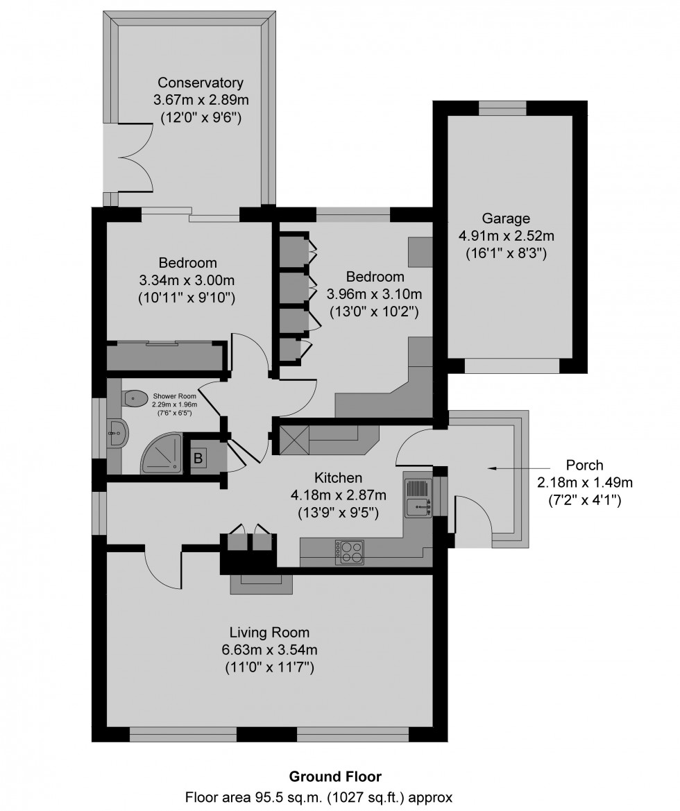 Floorplan for Borrowdale Close, Ardsley, Barnsley