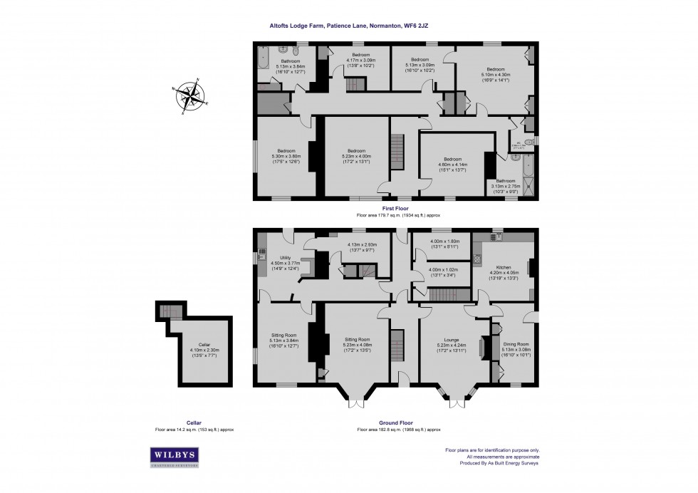 Floorplan for Altofts Lodge Farm, Patience Lane, Normanton