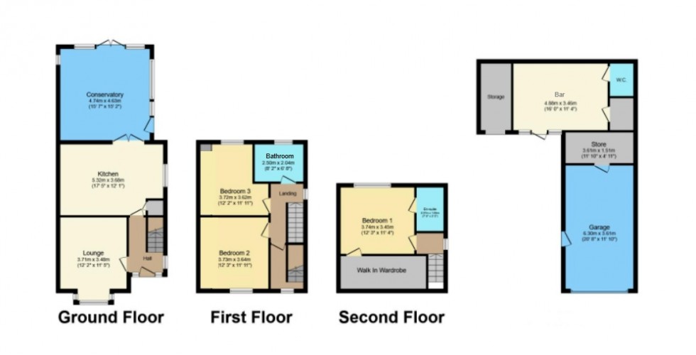 Floorplan for Bar Lane, Mapplewell, Barnsley