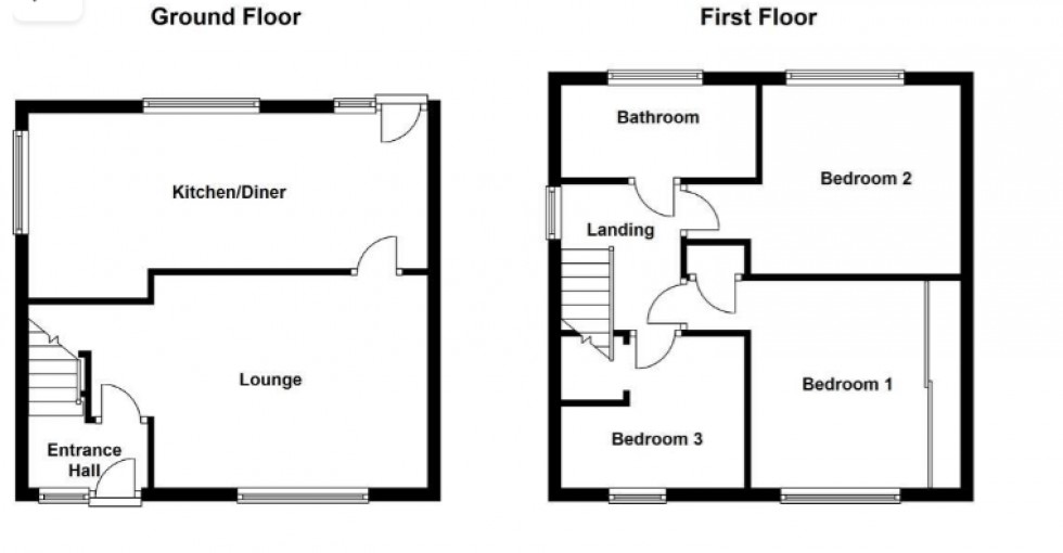 Floorplan for Woodside Crescent, Sharlston Common, Wakefield