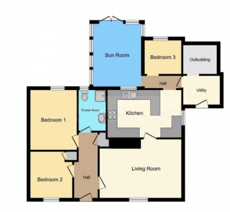 Floorplan for Peveril Crescent, Barnsley