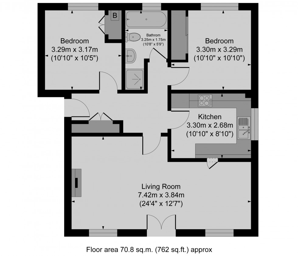 Floorplan for Midhope Way, Pogmoor, Barnsley
