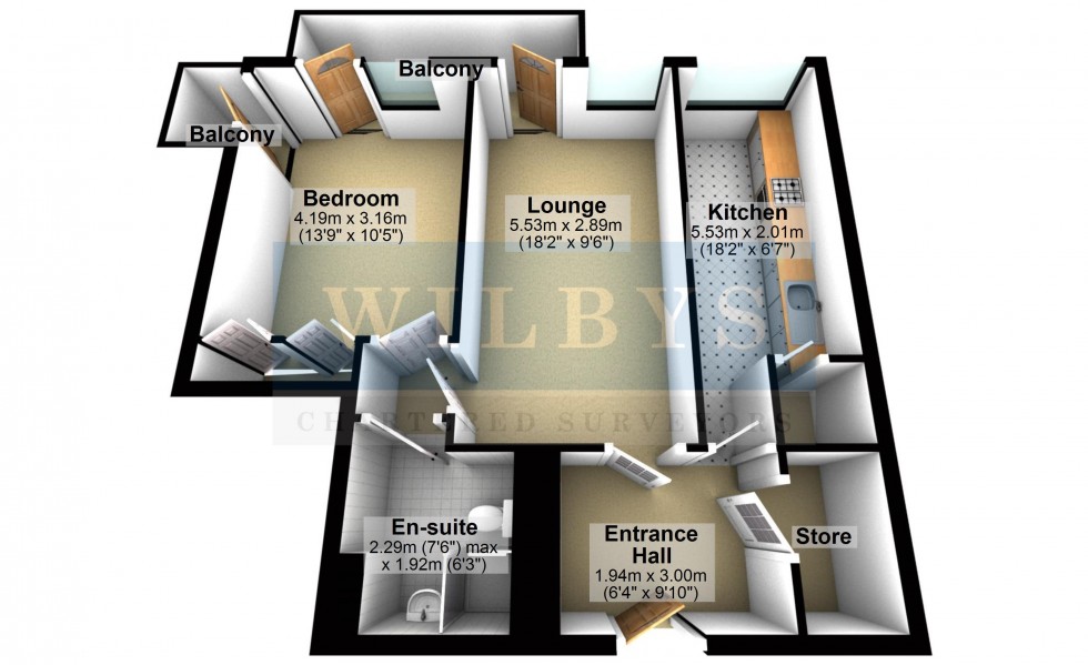 Floorplan for Britannia House, Duke Crescent, Barnsley