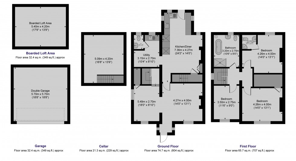 Floorplan for Engine Lane Close, Shafton, Barnsley