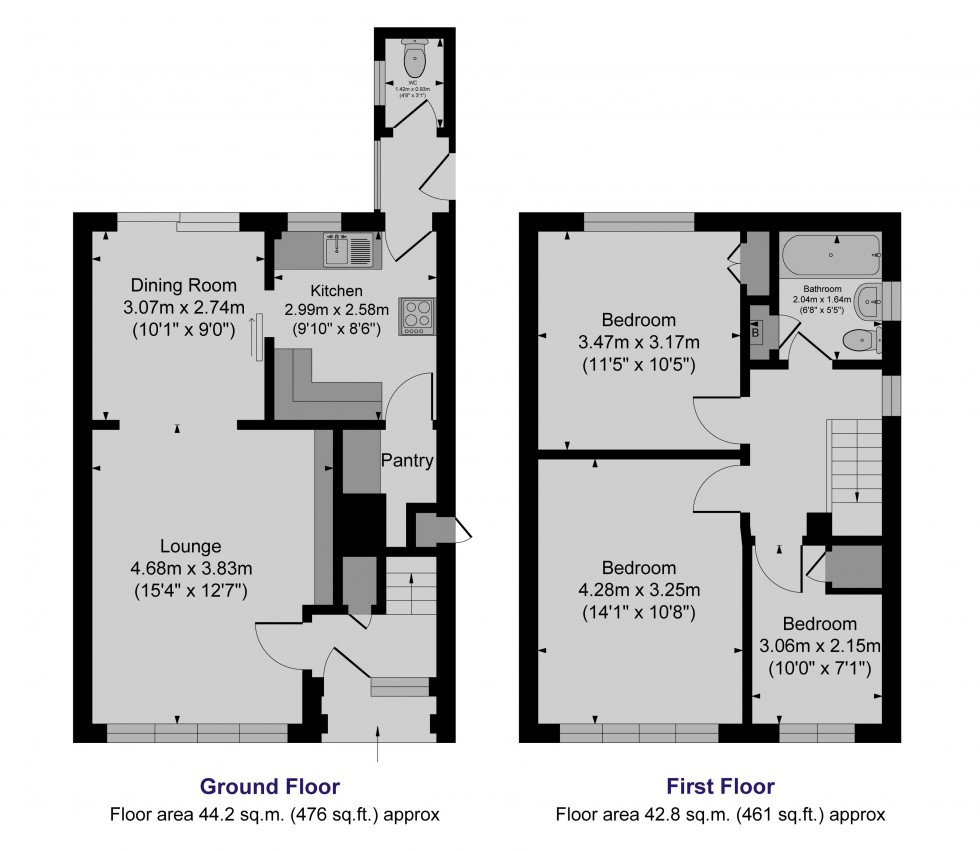 Floorplan for St. Pauls Parade, Ardsley, Barnsley