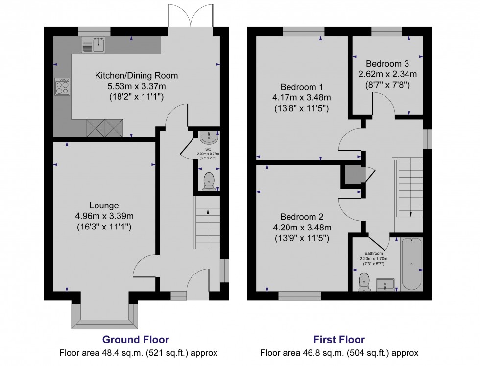 Floorplan for Willowgarth Drive, Grimethorpe, Barnsley
